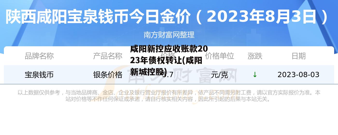 咸阳新控应收账款2023年债权转让(咸阳新城控股)